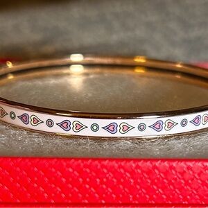 262.  Hermès Harnais de Cœur (pink) Bangle with COA